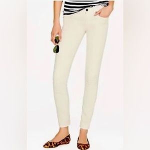 JCrew Toothpick Jeans in ecru, Ankle, Size 28